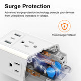 6-Outlet USB Wall Charger Extender – Surge Protected with USB-C, 3 USB Ports & Built-In Night Light