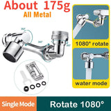 AquaTwist™ 1080° Rotating Faucet Sprayer – Universal Metal Tap Extender with Aerator Nozzle & 22/24mm Adaptor