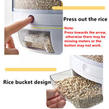 FreshKeep™ 360° Rotating Rice & Grain Dispenser – 6KG Airtight Moisture-Proof Food Storage Container