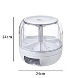 FreshKeep™ 360° Rotating Rice & Grain Dispenser – 6KG Airtight Moisture-Proof Food Storage Container